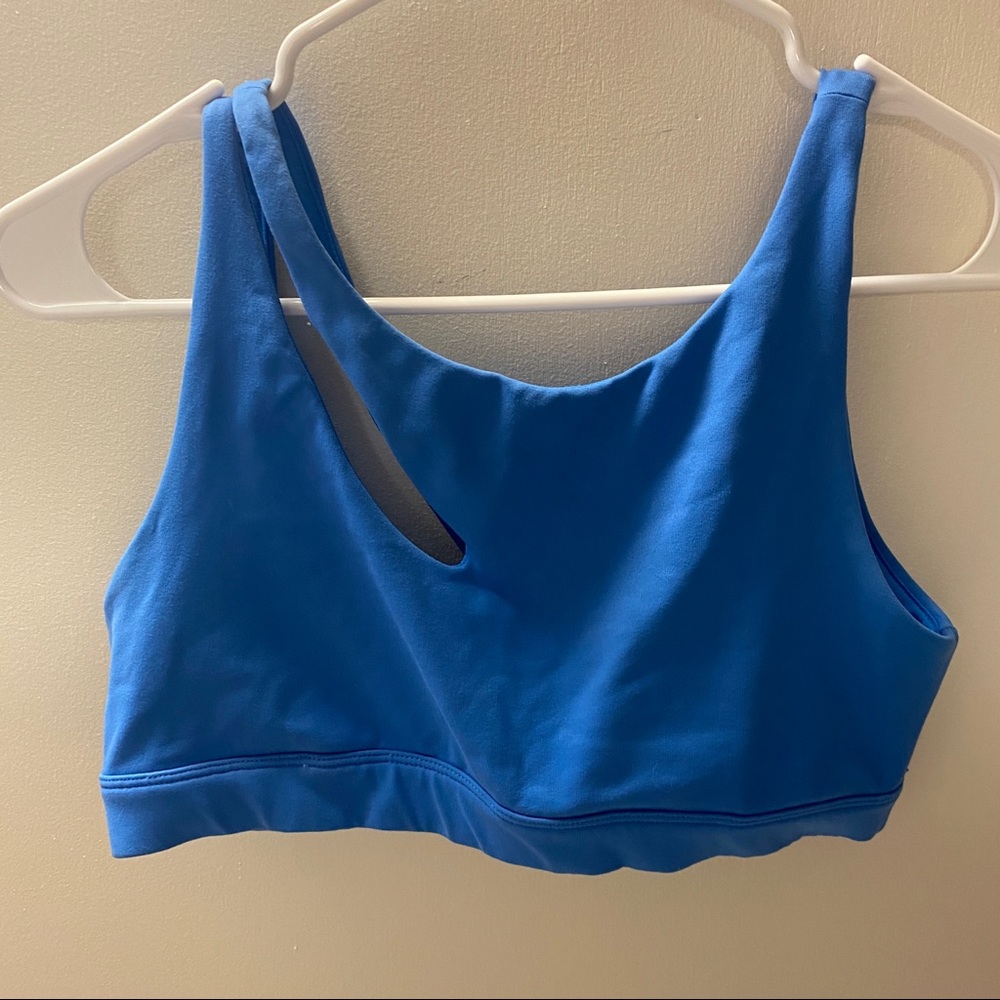 ALO Yoga Blue Cutout Sports Bra